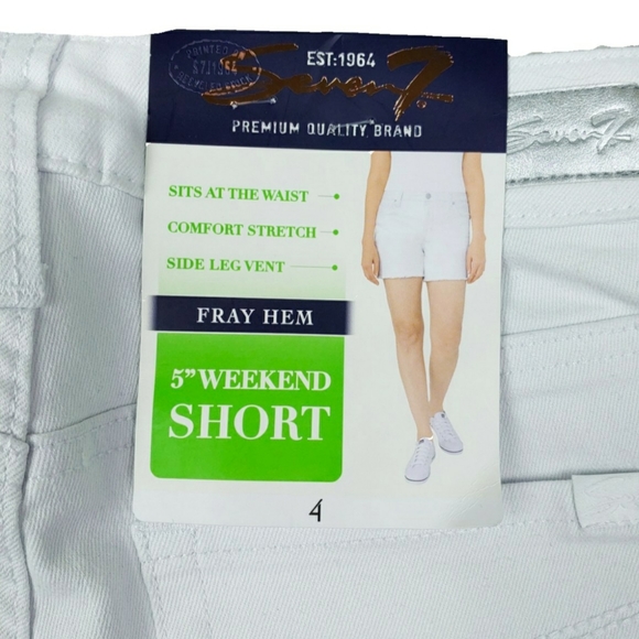 NWT Seven7 Womens White Weekend Fray Shorts - Picture 3 of 4